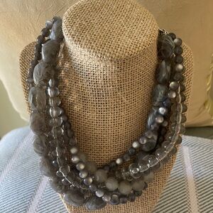 Banana Republic Chic Multi-Strand Gray/SilverNecklace
